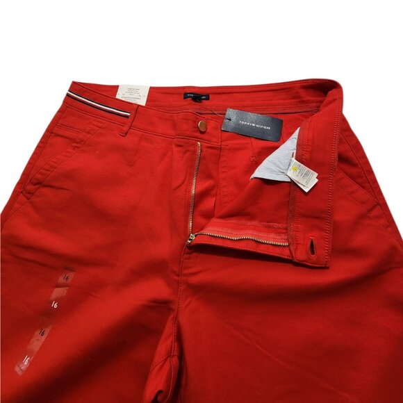 Tommy Hilfiger Women's Relaxed Fit Hampton Chino Wide-Leg Pants THFLEX Size 16 - Picture 8 of 8